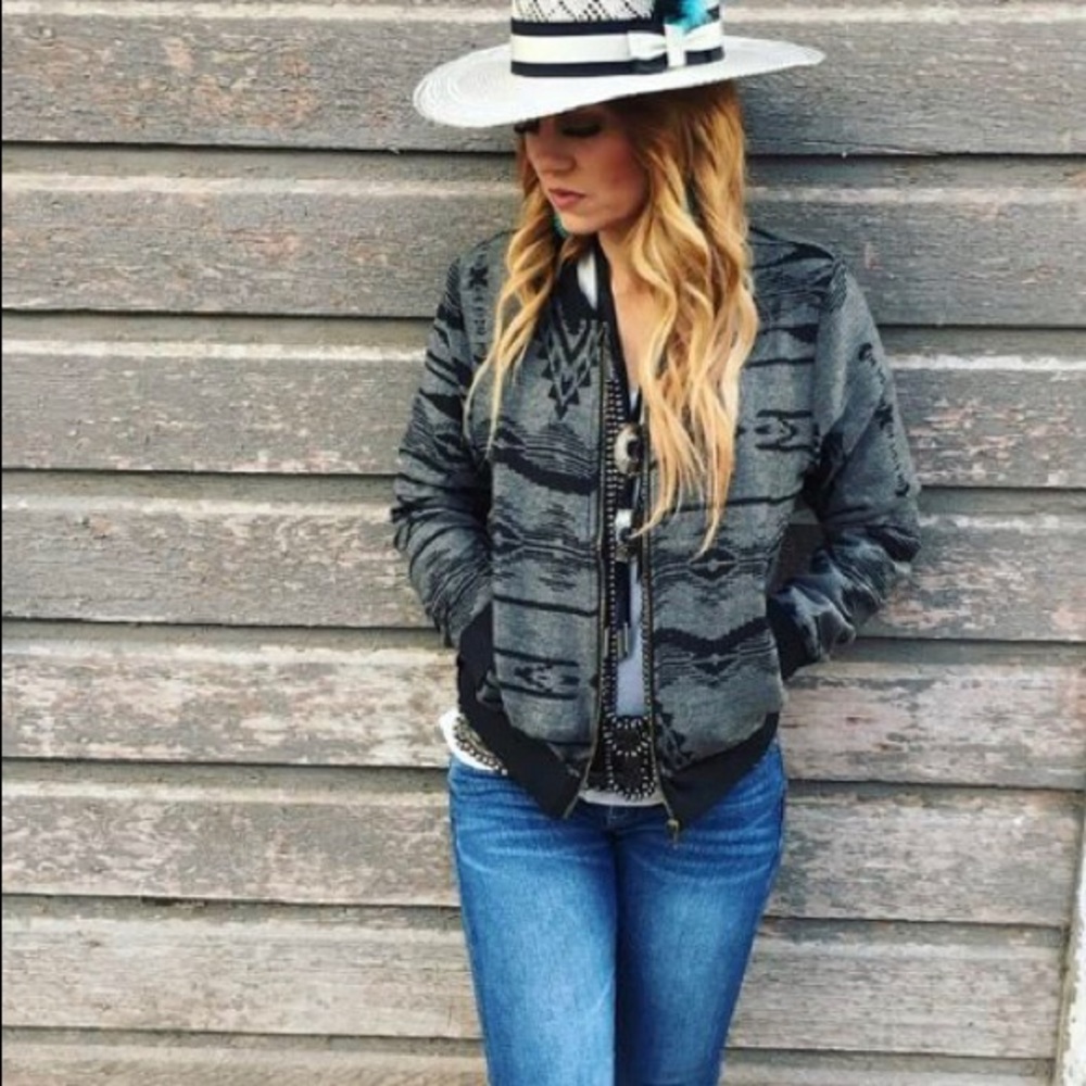 Black Aztec southwest print blazer